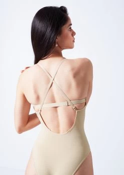 Move Dance Serena Seamless Bodysuit 31 Move Dance Serena Seamless Bodysuit -Dance Costumes moz0510 sand close up back 1edit 59637.1690413293