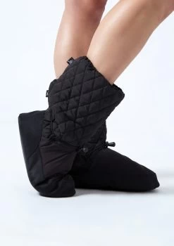 Move Dance Willow Warm Up Booties -Dance Costumes moz0901 black front 1 65405.1678885140