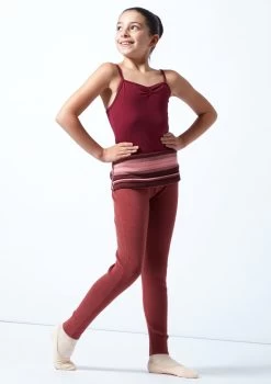 Move Dance Teen Fairytale Striped Knit Dance Warm Up Suit -Dance Costumes moz5713 rasp front 2 42299.1678885159