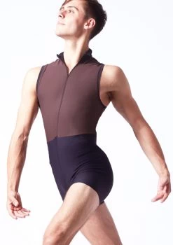 Wear Moi Capri Mens Biketard -Dance Costumes wmcapri brown front t 16272.1698103278