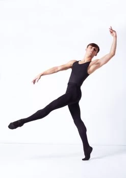 Wear Moi Hamada Mens Footless Tight -Dance Costumes wmhamada black front 2 61916.1695165841